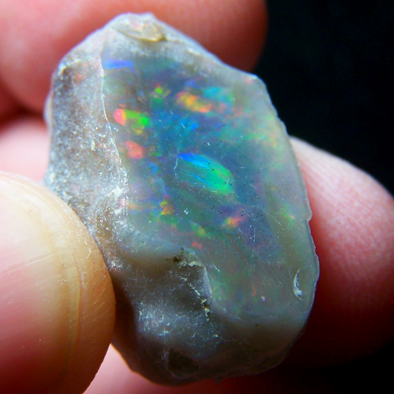 Dark Base Ethiopian Opal Welo Rough * VIDEO 29.60 CTs AAA FIRE Cutting Grade USA DEALER — photo 1 of 13
